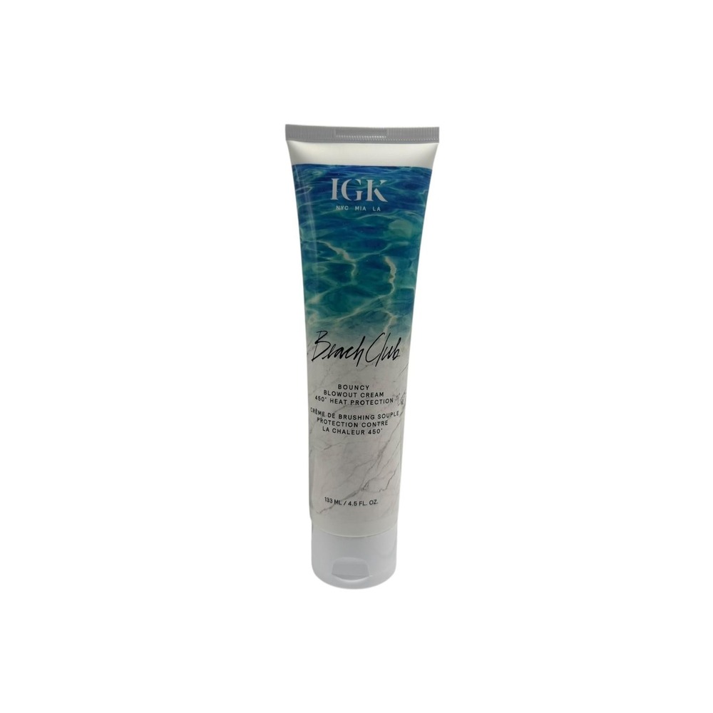 IGK Beach Club Style-Memory Blowout Cream Heat Protectant Vegan 4.5 oz‎